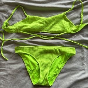 neon green bikini